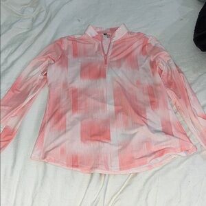 adidas Pink and White Women's Top